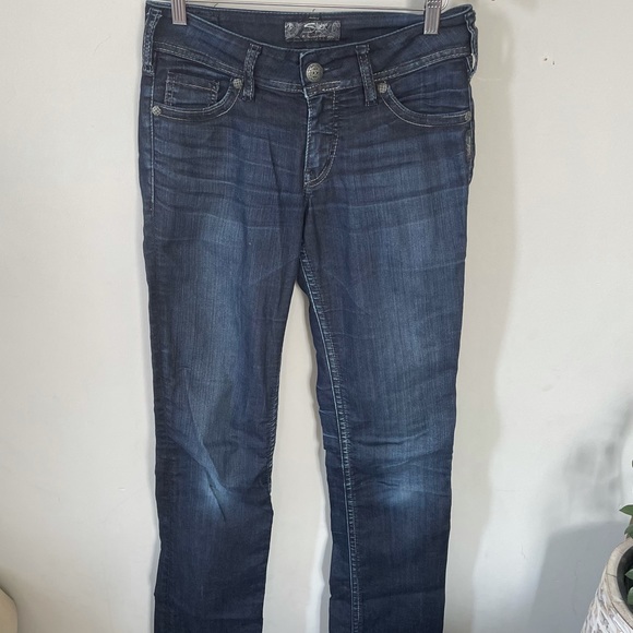 Silver Jeans Suki 17” Mid Rise - Skinny Size 27W - Picture 3 of 12